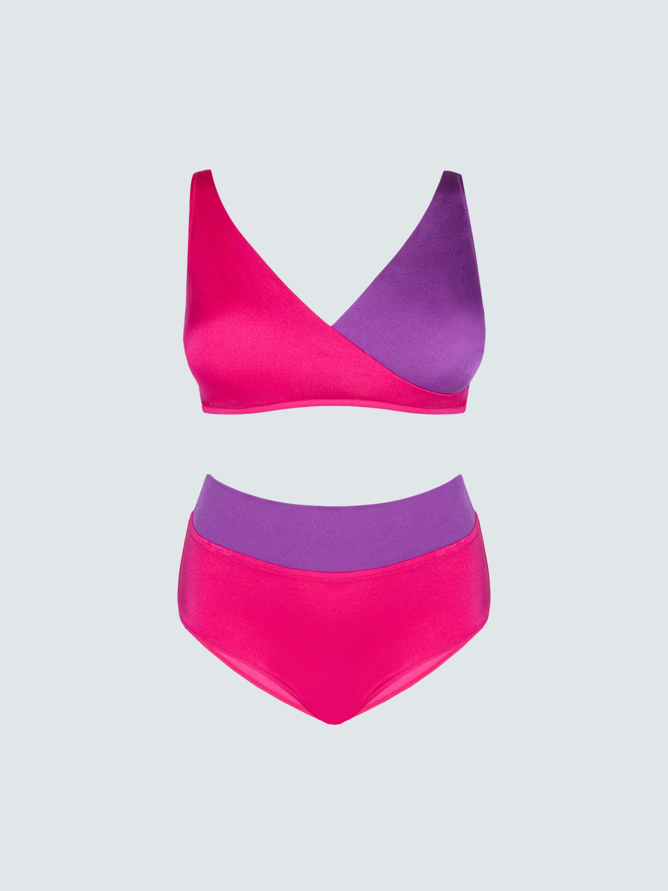 Gekreuzter Color-Block-Bikini image number 4
