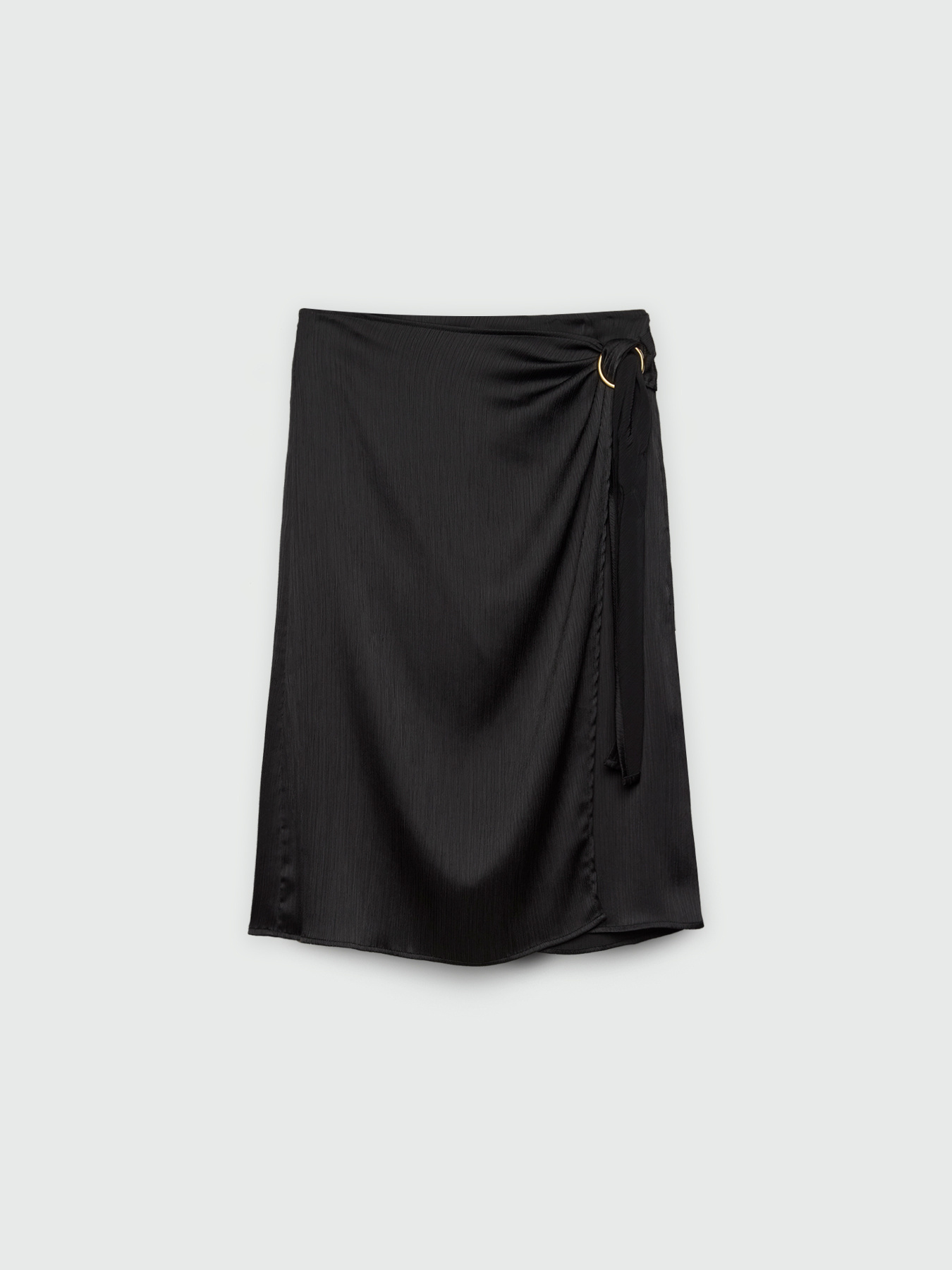 Wraparound skirt with buckle image number 4