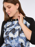 T-shirt bimaterica con occhielli sullo scollo image number 3
