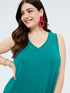 Midi dress with V-neck and cut-out detail image number 3