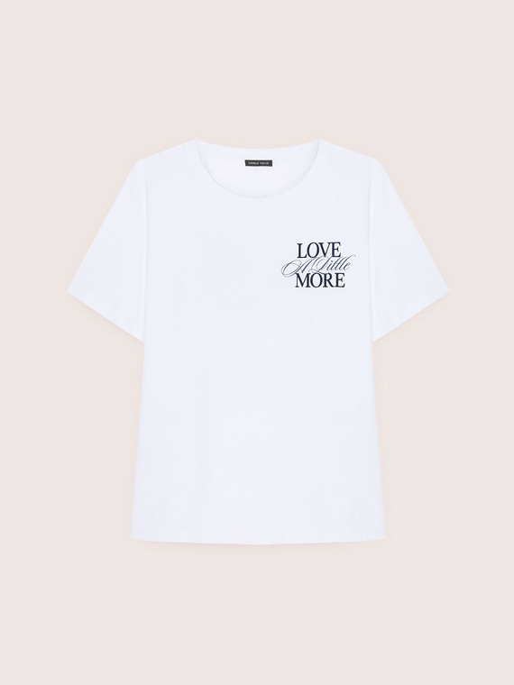 Cotton t-shirt with lettering
