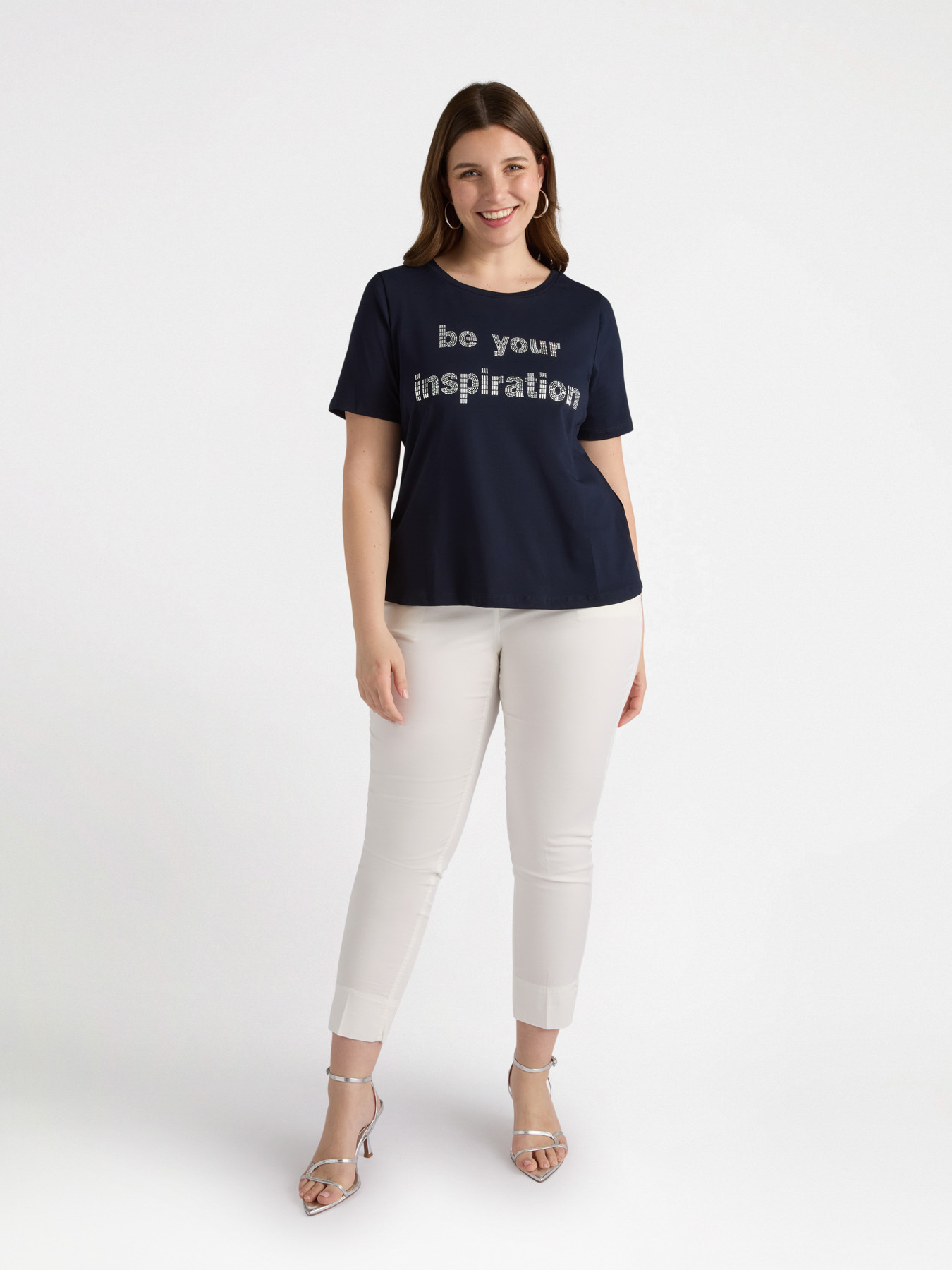 T-shirt avec inscription en cabochons image number 3