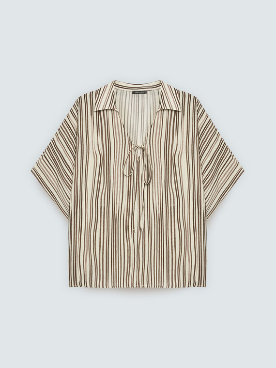 Striped viscose blouse