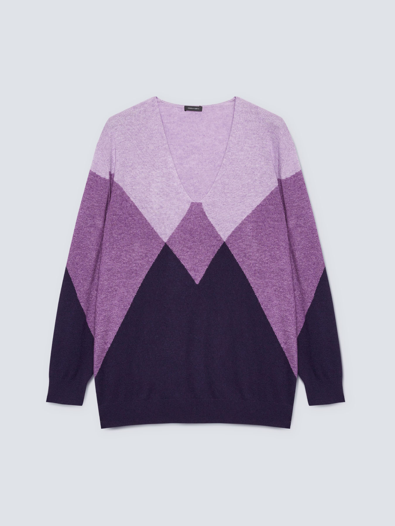 Jersey de rombos con escote de pico image number 3