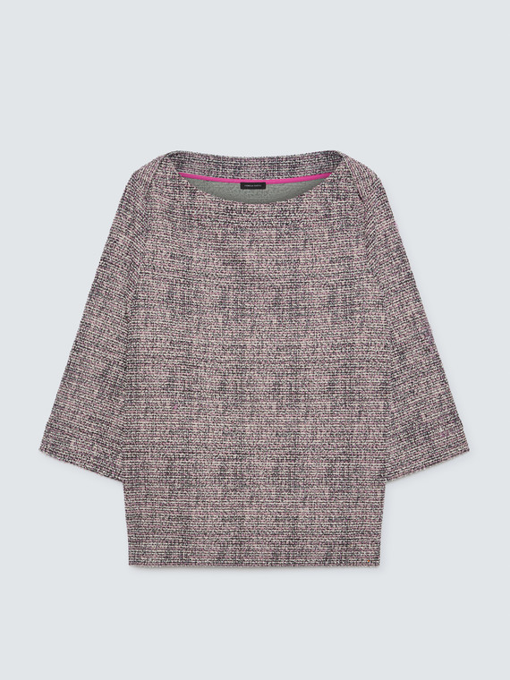 Sudadera con cuello amplio