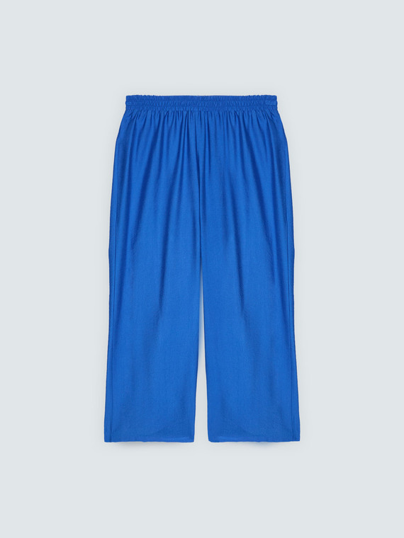 Pantaloni cropped in viscosa