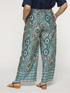 Viscose trousers with ethnic print image number 1