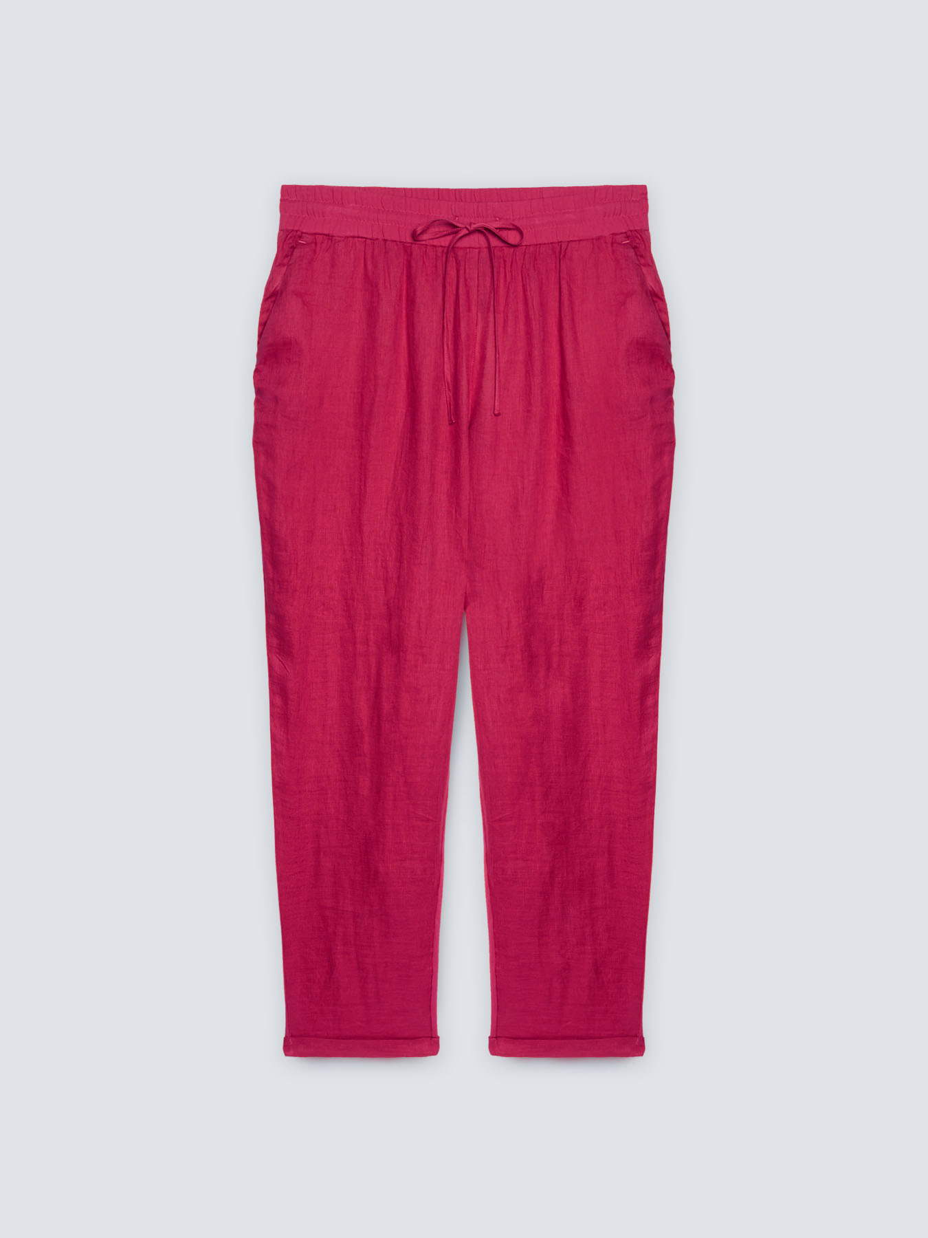 Linen drawstring trousers image number 4