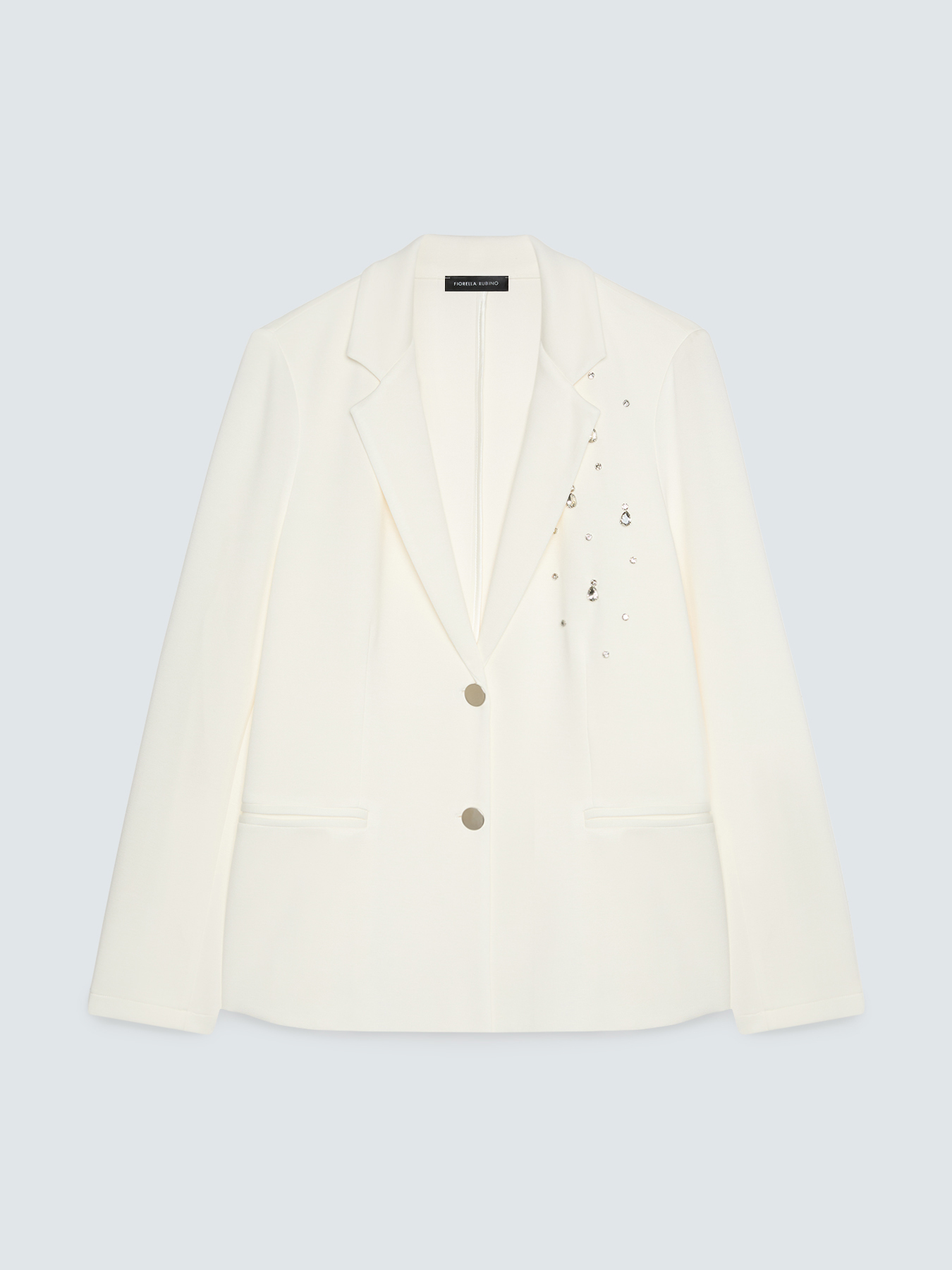 Blazer in scuba con applicazioni crystal image number 4