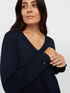 LENZING&trade; ECOVERO&trade; viscose V-neck sweater image number 3