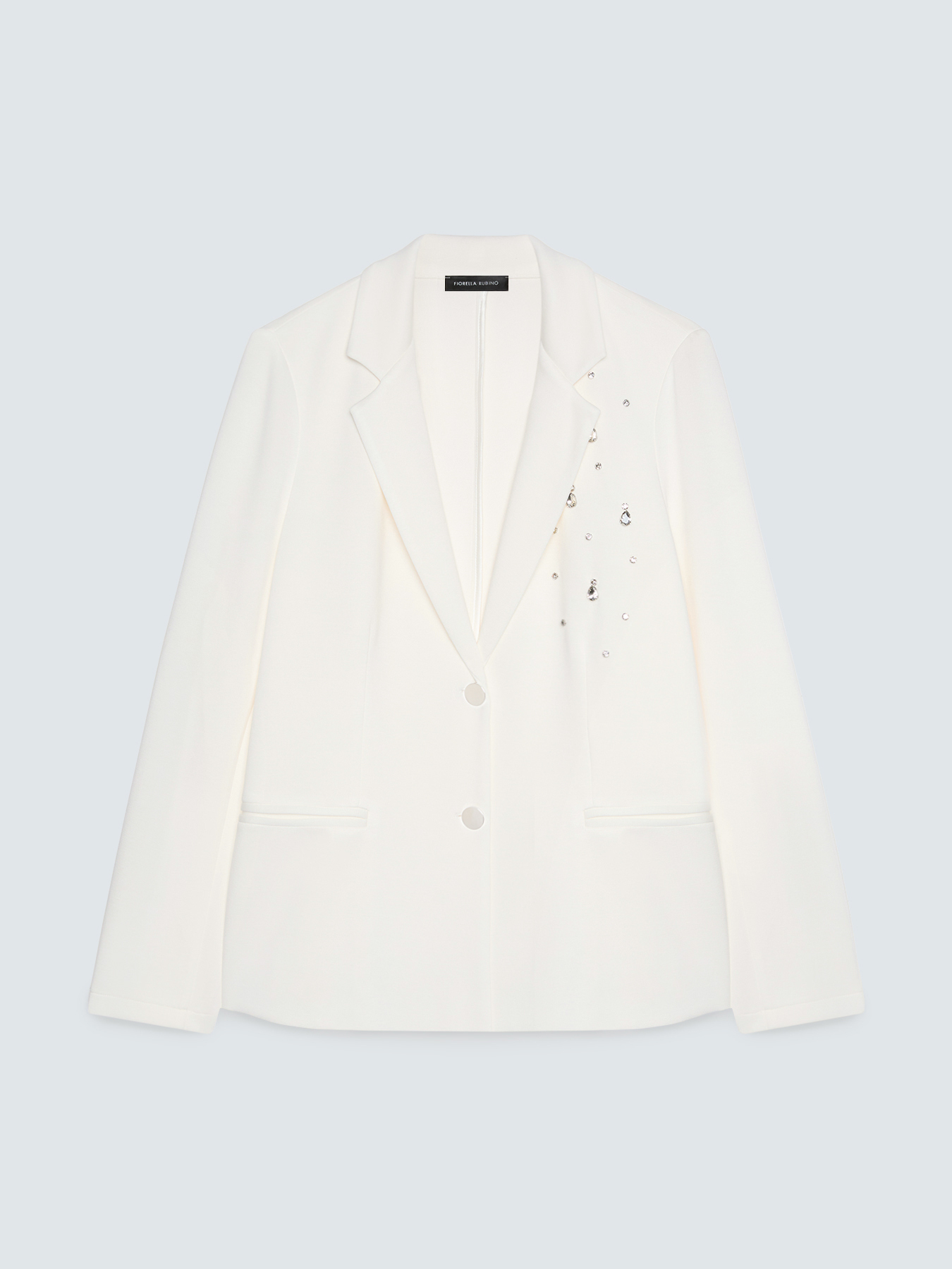 Blazer in scuba con applicazioni crystal image number 4