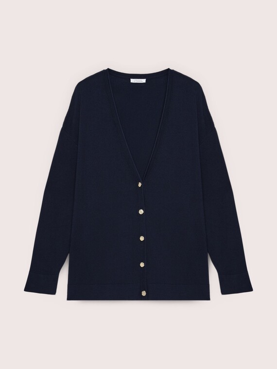 V-neck cardigan with buttons