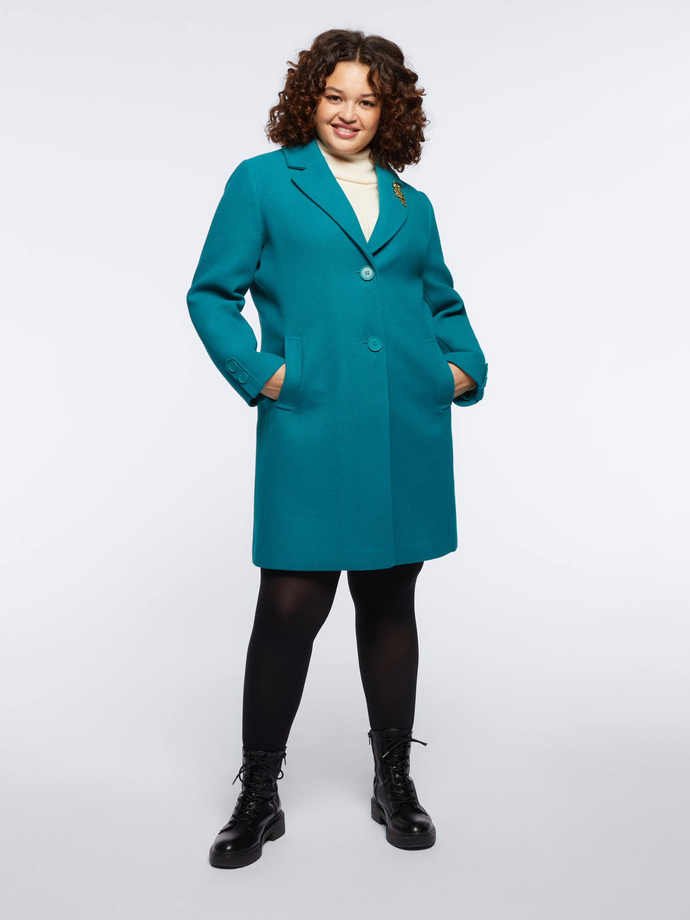 Diagonal fabric coat image number 0