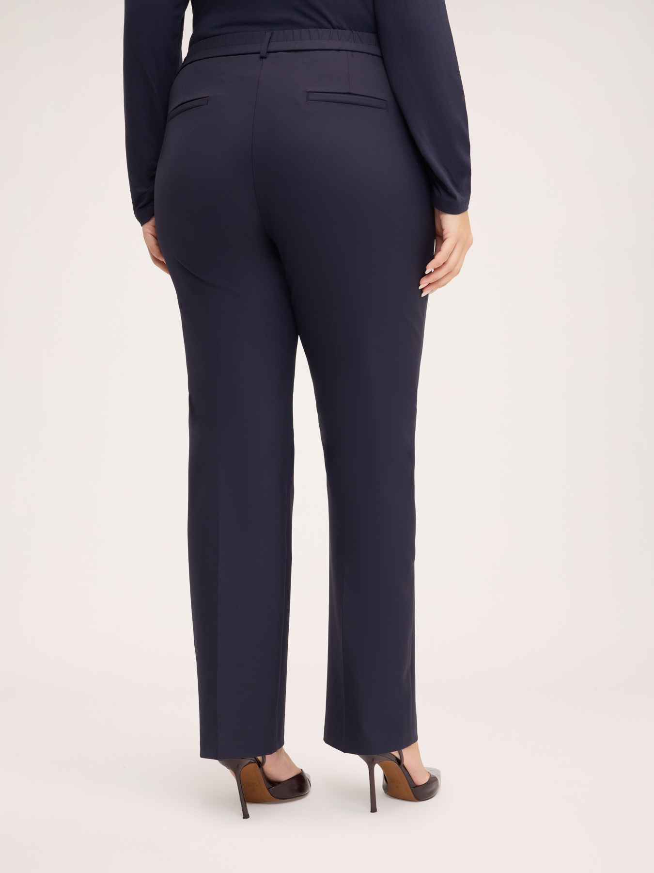 Regular trousers with jewel button image number 1