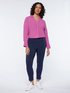 Pantalon skinny avec fermeture &eacute;clair et bouton image number 2