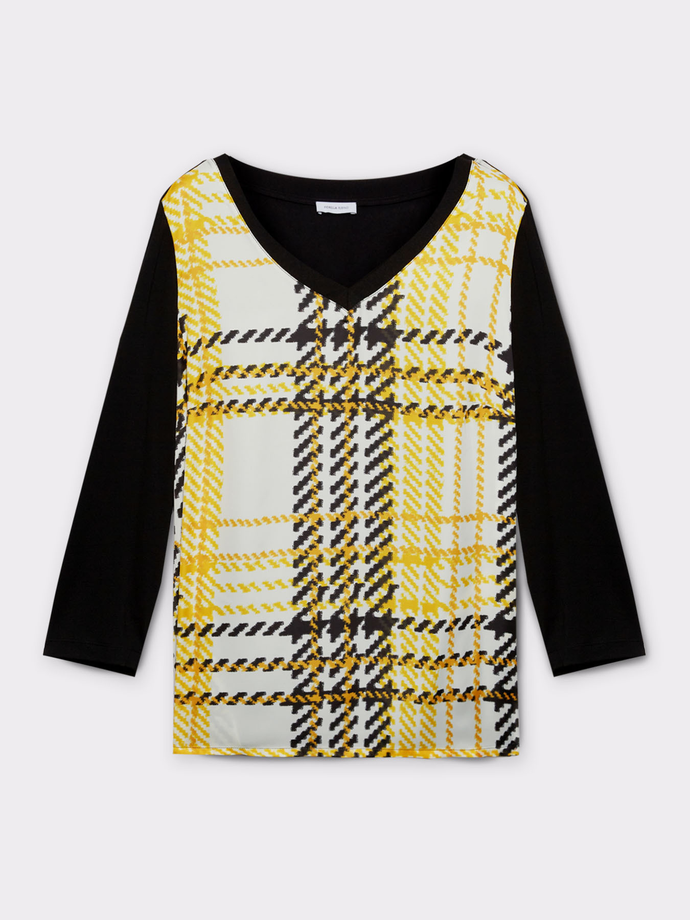 T-shirt con stampa tartan image number 3