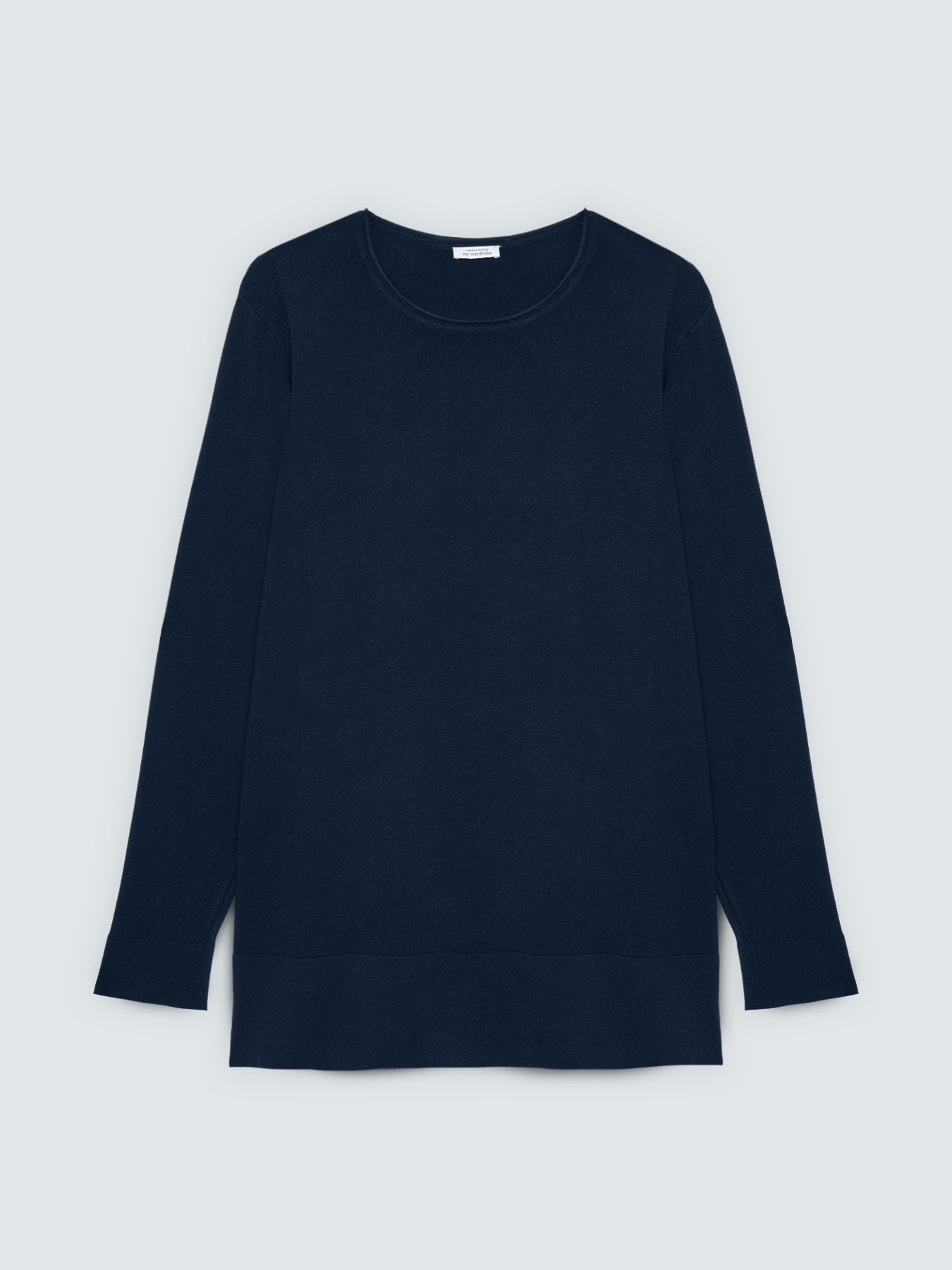 Crew neck sweater in viscose blend image number 4