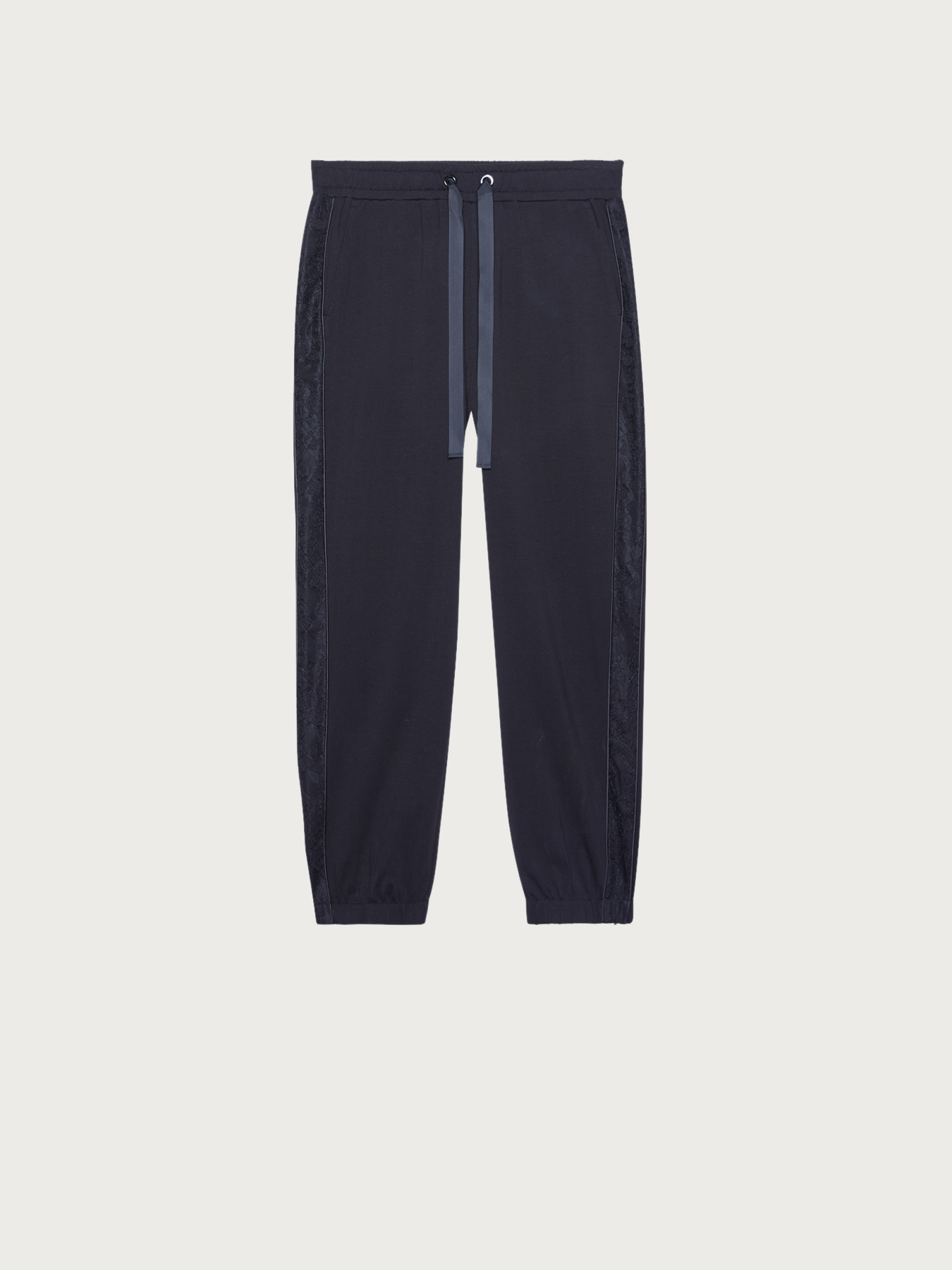 Joggers with lace trims image number 3