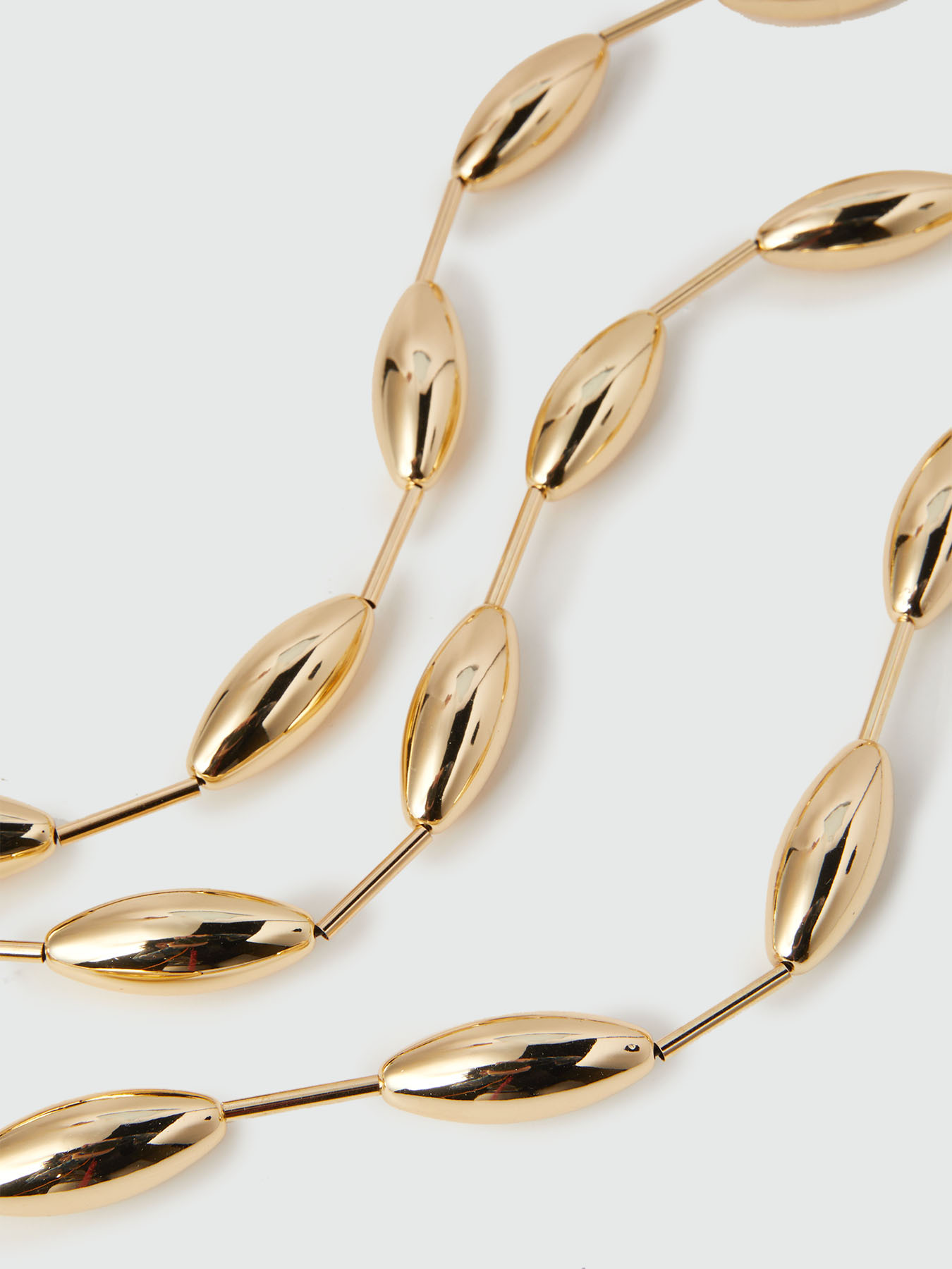 Golden multi-strand necklace image number 2