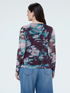 Tulle T-shirt with floral print image number 1