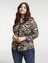 Animal print shirt with colourful trims image number 2