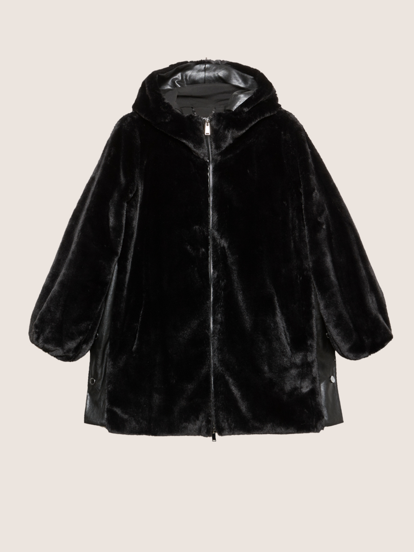 Cappotto in tessuto effetto pelliccia image number 3