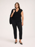 Fine knit V-neck vest image number 2