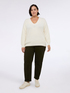 V-neck viscose blend sweater image number 3