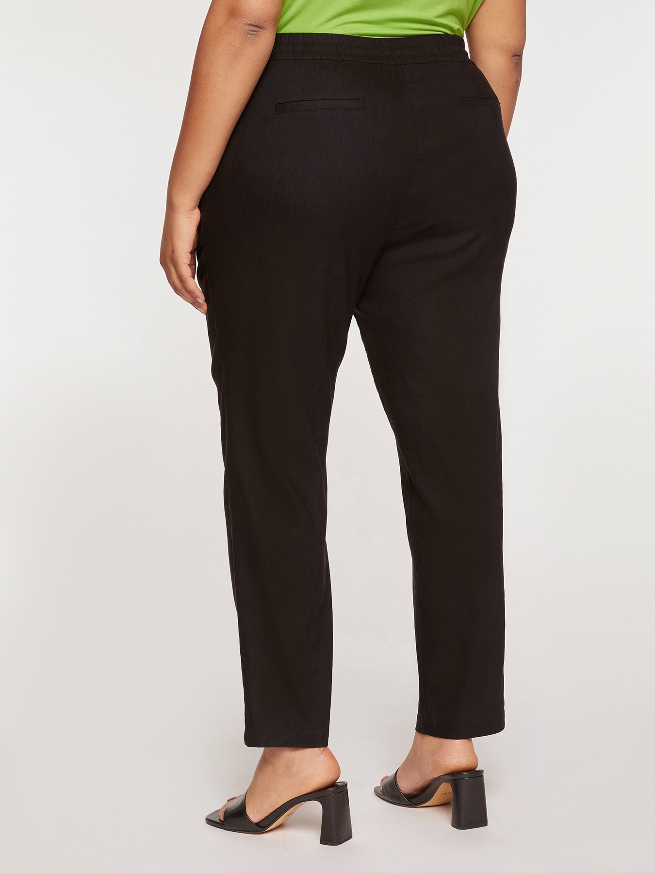 Linen/viscose joggers image number 1