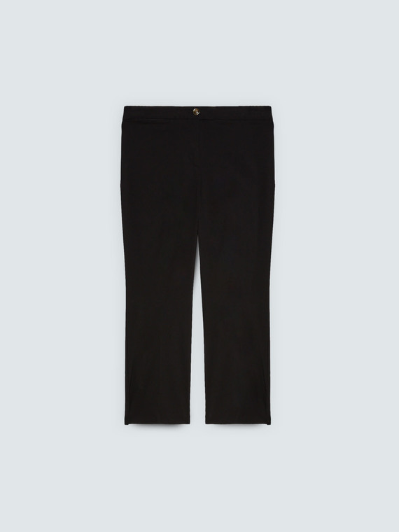 Pantalones Kick Flare en tejido el&aacute;stico