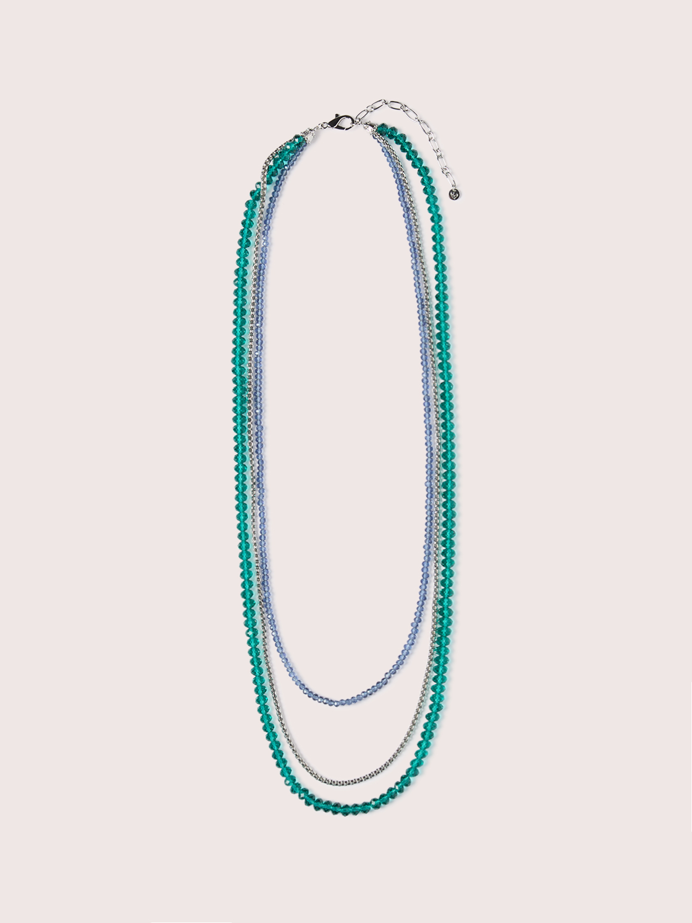Collar multihilo con cristales facetados image number 1