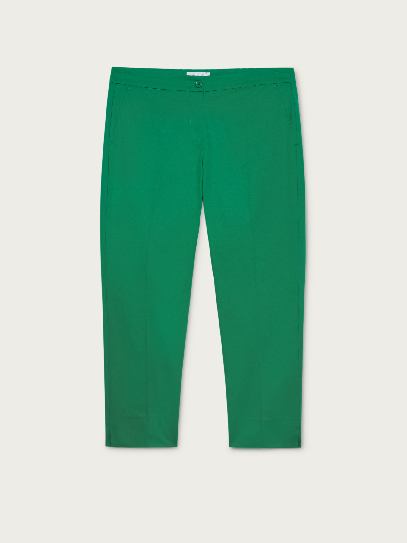 Stretch cotton Capri trousers image number 3