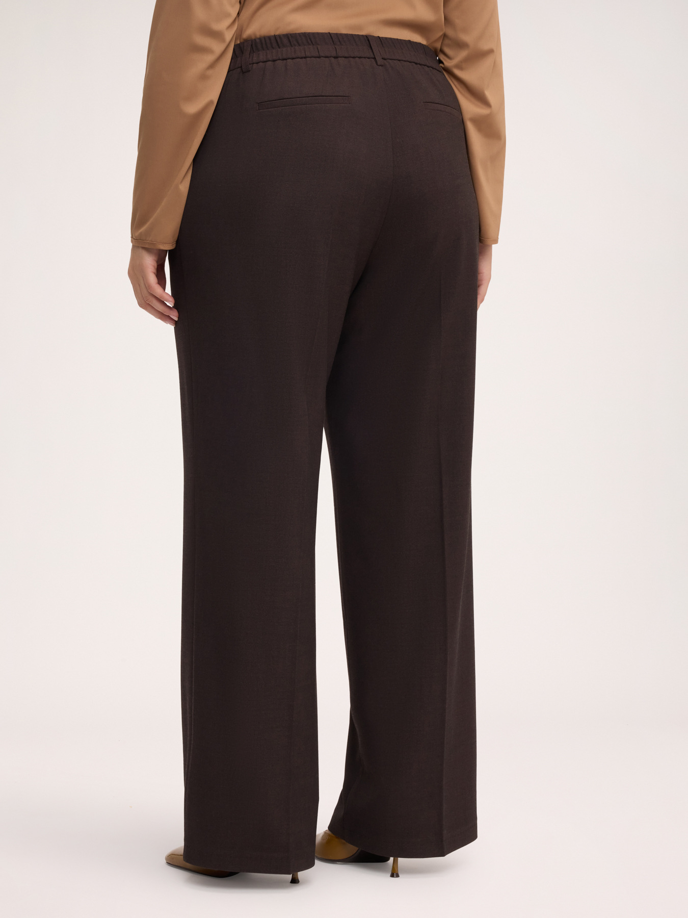 Pantalon Wide Leg &agrave; pli marqu&eacute; image number 1