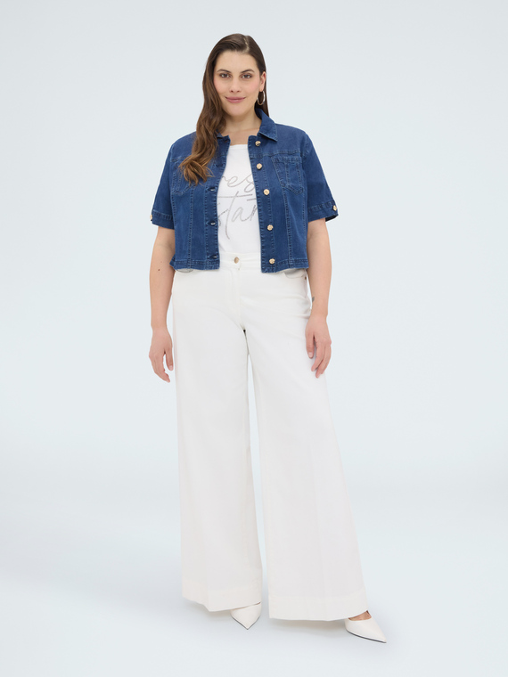 Short sleeve denim jacket