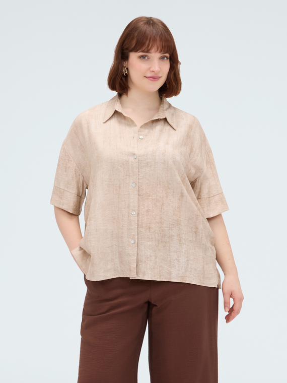 Boxy shirt in viscose blend