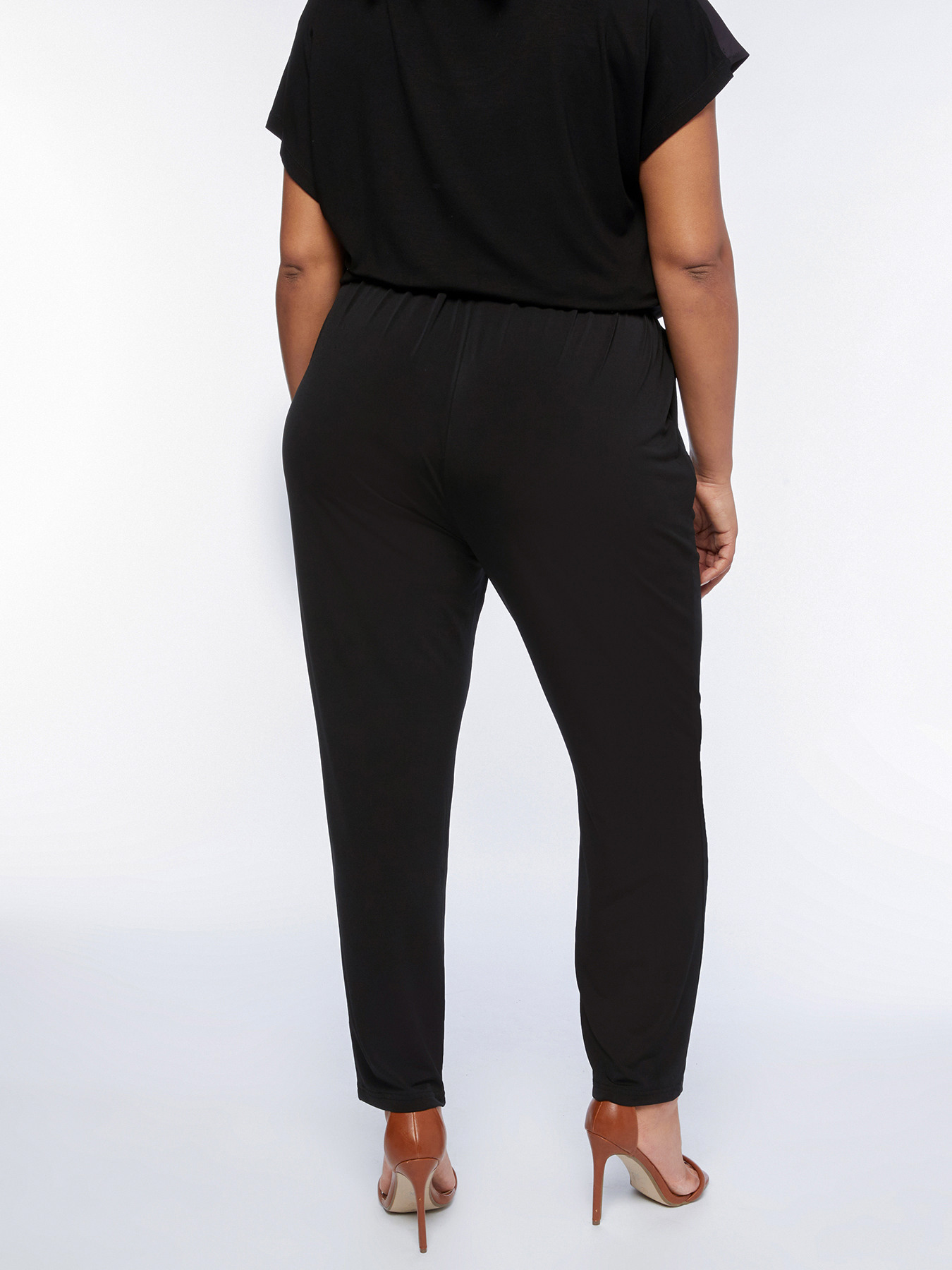 Straight-leg jersey trousers image number 1