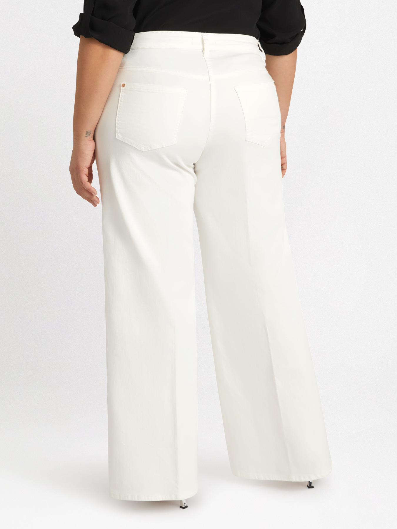 Pantaloni wide leg in cotone image number 2