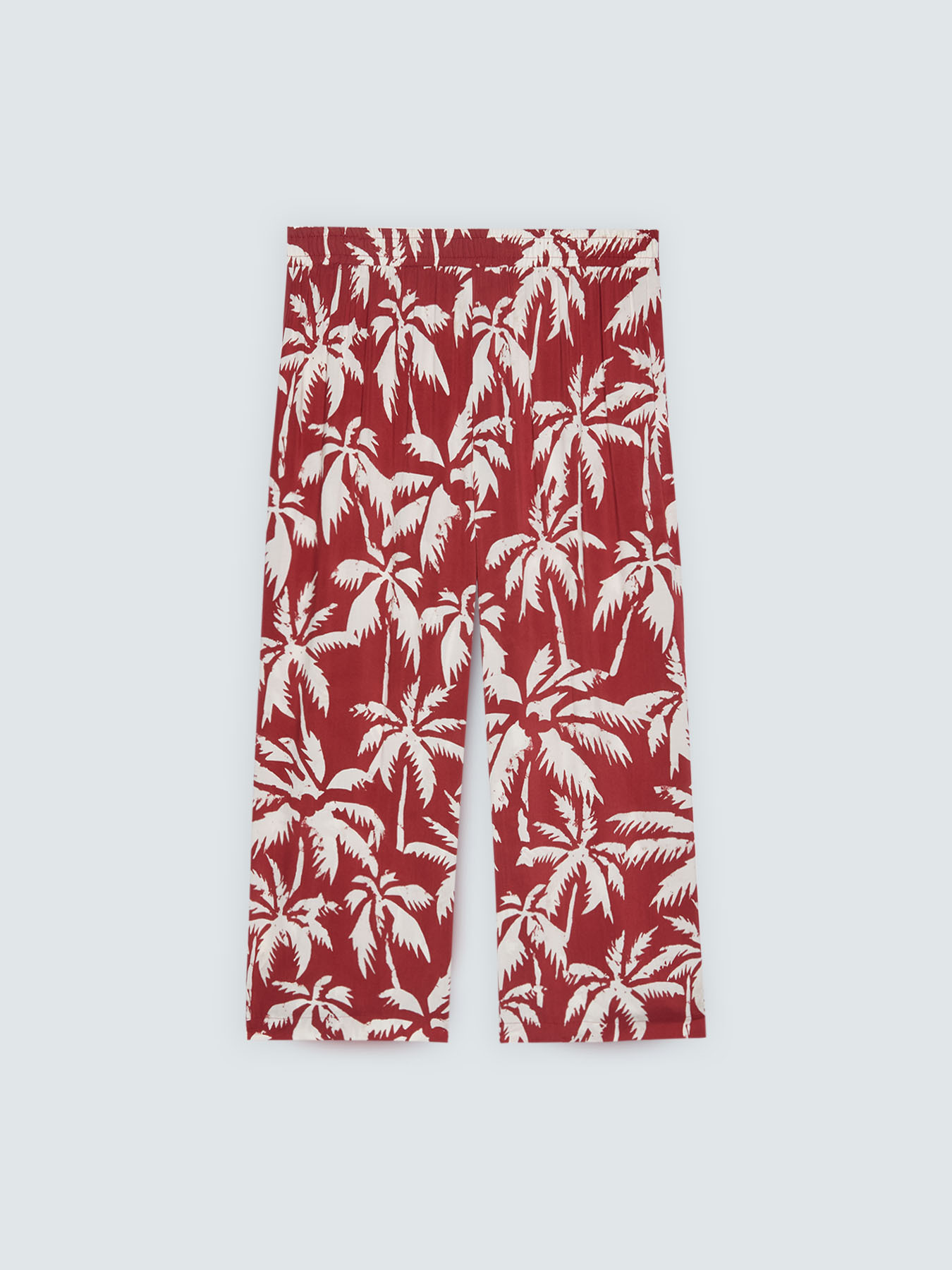 Cropped-Hose aus Viskose mit Print image number 5
