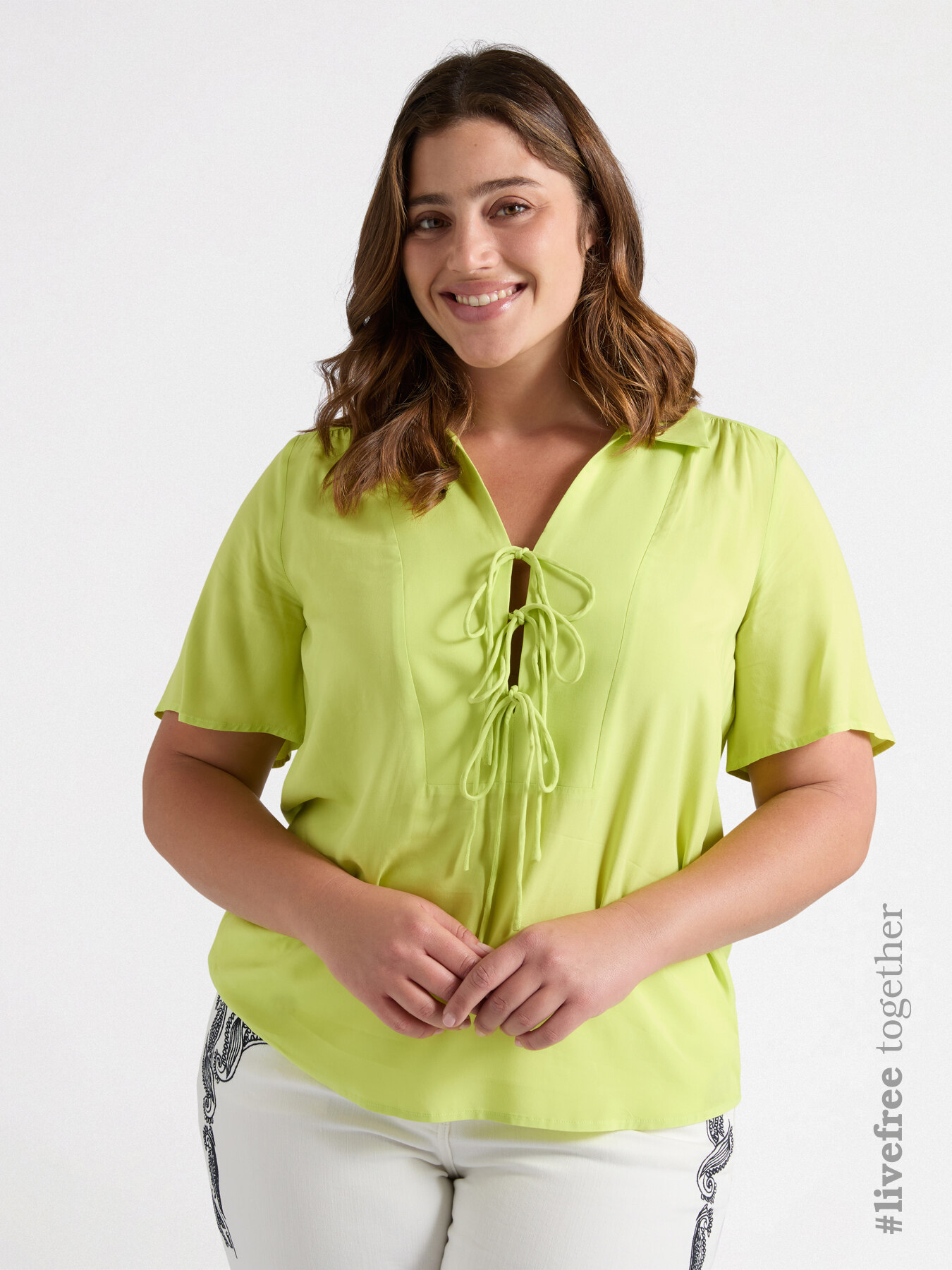 Bluse mit B&auml;ndchen aus Viskose LENZING&trade; ECOVERO&trade; image number 0