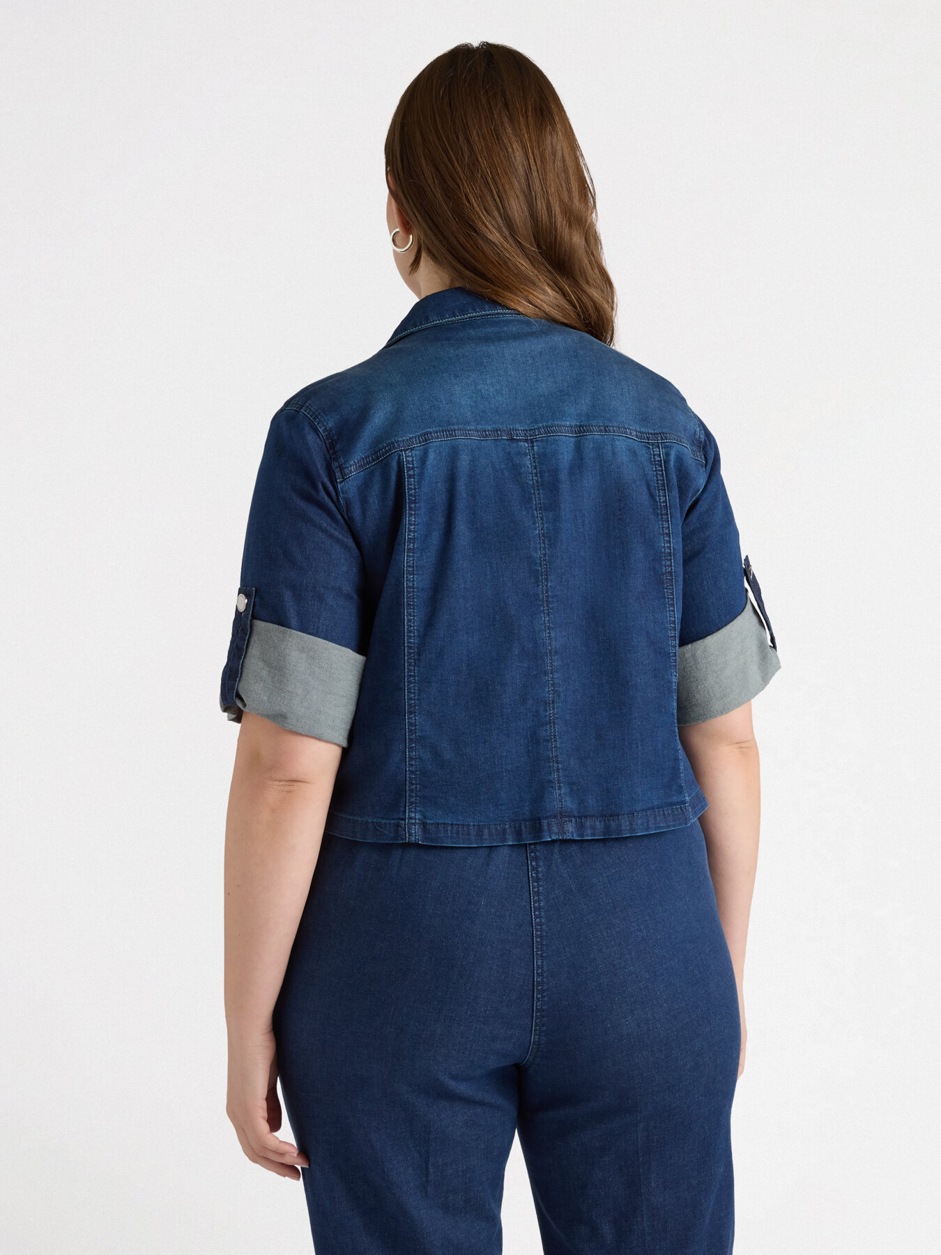 Giacca corta in denim leggero image number 1