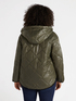 Shiny effect down jacket with hood image number 1