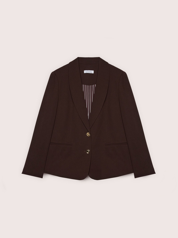 Blazer cropped in tessuto stretch