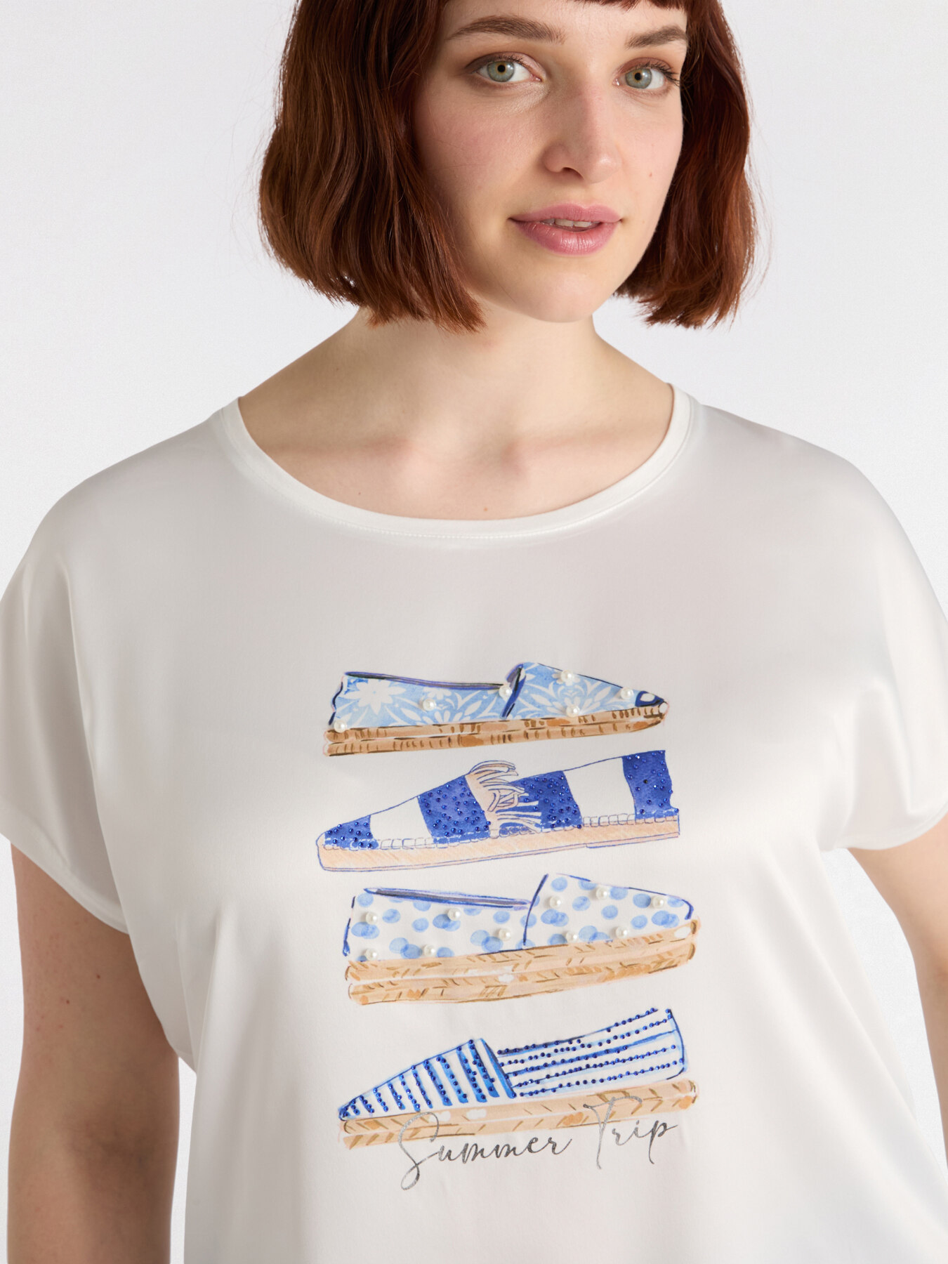 T-shirt avec imprim&eacute; brod&eacute; image number 3