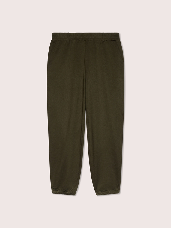 Pantalon jogger avec taille &eacute;lastique et poignets c&ocirc;tel&eacute;s