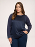Zweifarbiges T-Shirt aus Satin und Jersey image number 0