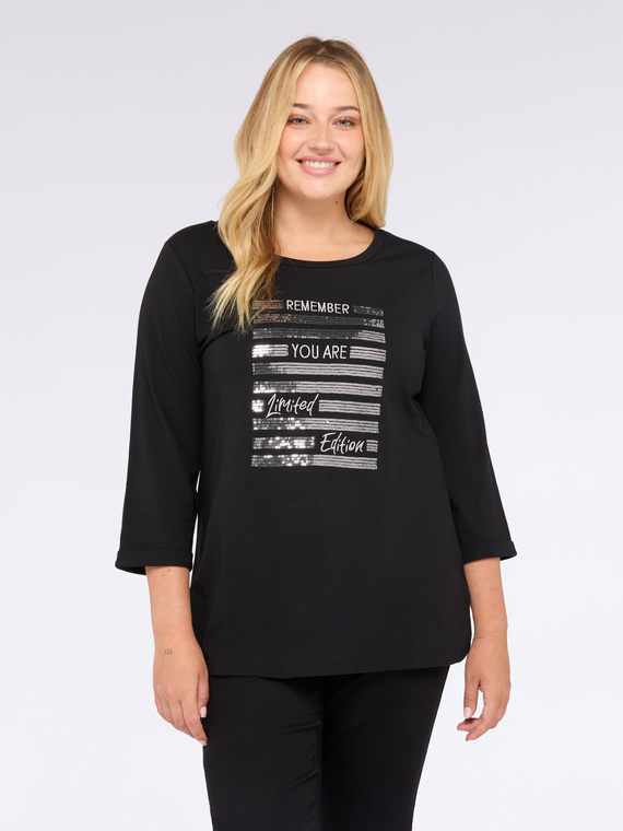 T-shirt with glittery motivational quote