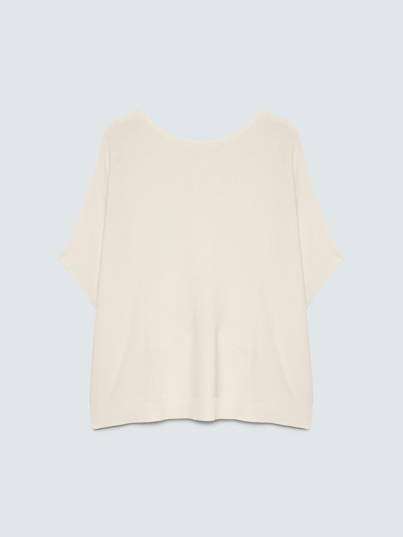 Viscose blend sweater with boat neckline image number 3