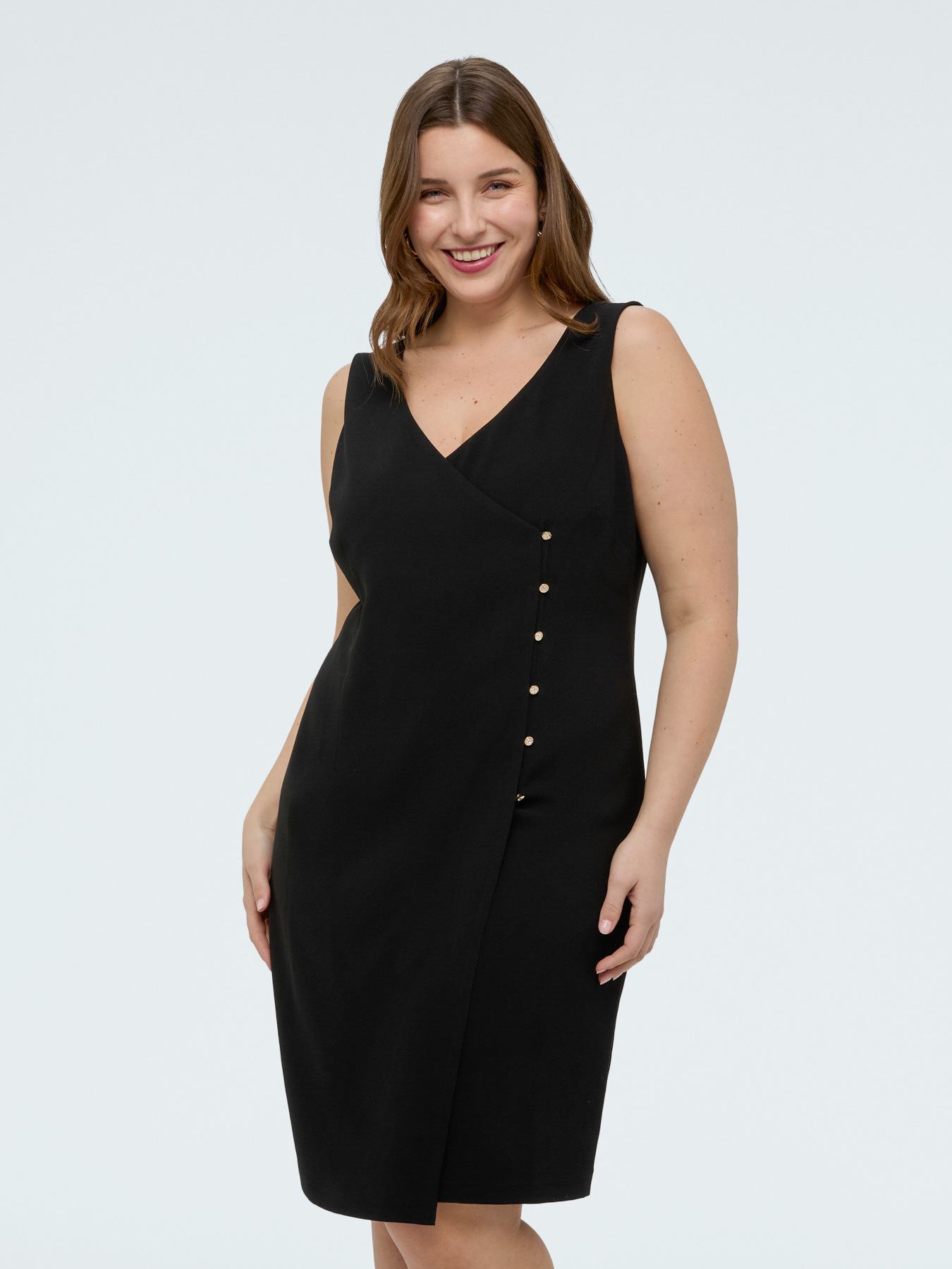 Vestido tubo con botones joya - GLAM image number 2