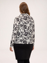 Blouse with floral print and collar image number 1
