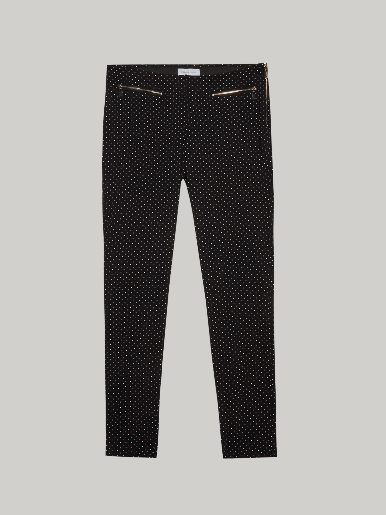 Pantaloni skinny a pois image number 3
